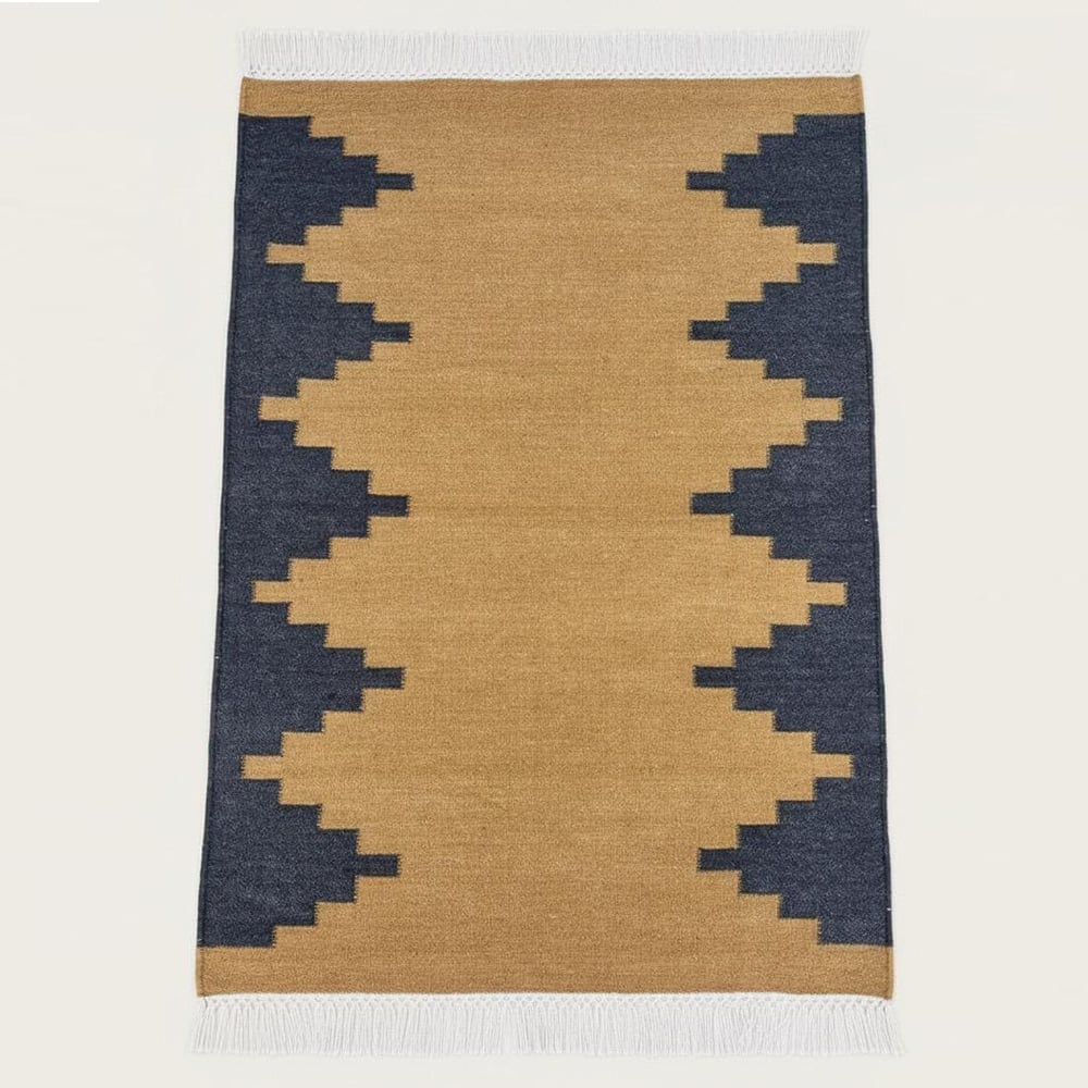 Handmade Multicolor Wool Vintage Dhurrie For Home